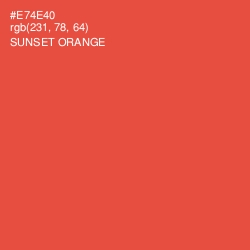 #E74E40 - Sunset Orange Color Image